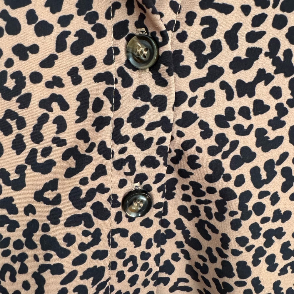 Tuckernuck Hayes Leopard Print Shirt Dress Brown Mini Dress Size S - Picture 6 of 10